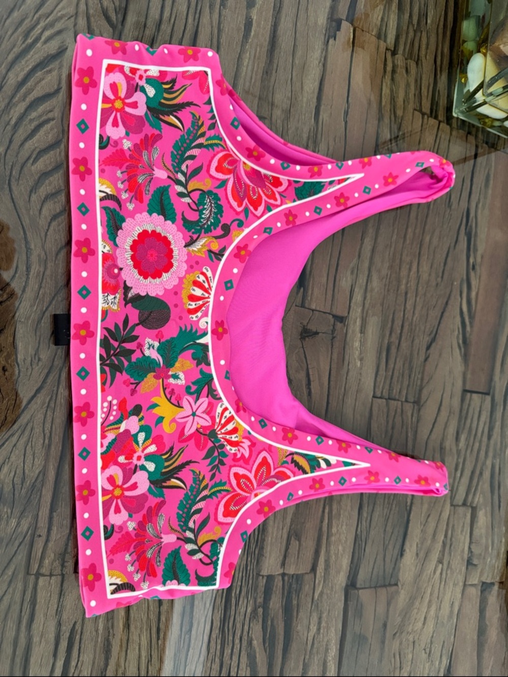 Beach Riot Francis Top Passion Floral Sport Bikini Top Large - Picture 5 of 9